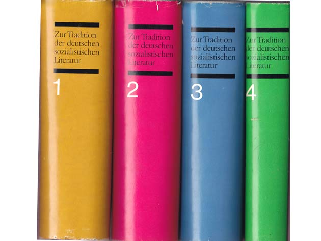 Büchersammlung "Zur Tradition der deutschen sozialistischen Literatur" 4 Titel. 