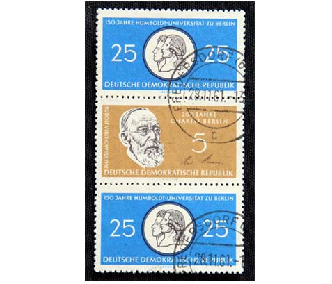 Zusammendruck, gestempelt, mit sauberem Tagesstempel