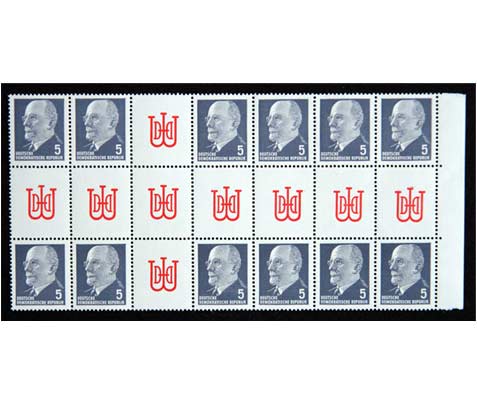 Bogenteile Dauerserie "Walter Ulbricht"  mit Zwischensteg, 1963