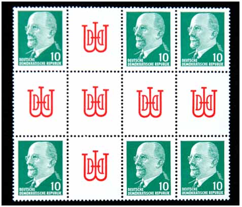 Bogenteile Dauerserie "Walter Ulbricht"  mit Zwischensteg, 1963