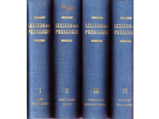 Heinrich Rombach (Schriftleitung): Lexikon der Pädagogik. In vier Bänden. Hrsg. Deutsches Institut für wissenschaftliche Pädagogik Münster und Institut für Vergleichende Erziehungswissenschaft Salzburg. 1952/1955