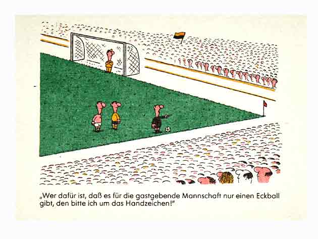 Jörg Rückmann: Postkarte "Schitzrichter", Fussball Knüller. Humorvolle Karikaturen zum Fußball