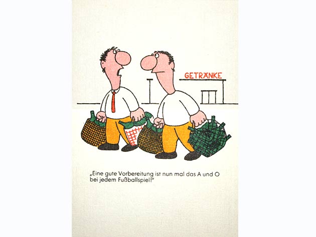 Jörg Rückmann: Postkarte "Gute Vorbereitung", Fussball Knüller. Humorvolle Karikaturen zum Fußball
