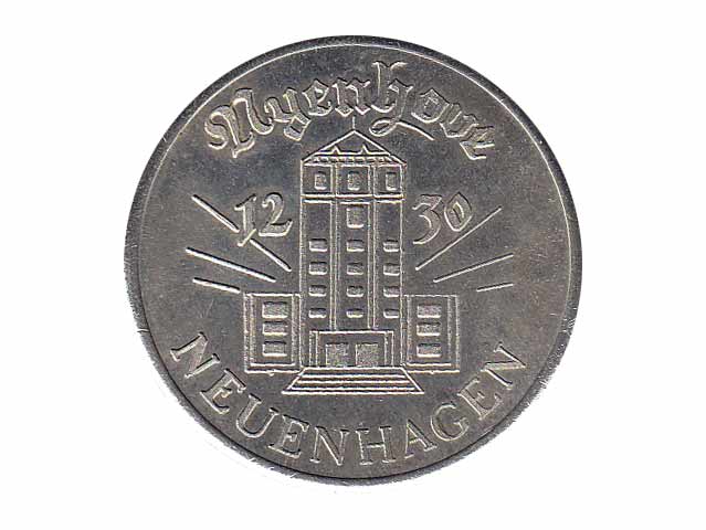 Gedenkmünze "750 Jahre Neuenhagen". 1230-1980. Nyenhove