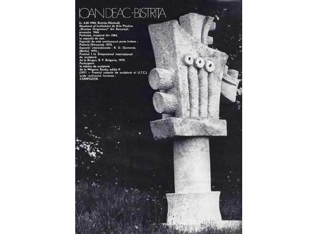 Magura. Tabara de Sculptura Magura Buzau. Sculpture camp Magura Buzau. Arbeiten aus dem Bildhauercamp Magura (Rumänien). 1975. Auschnitt aus dem Buch