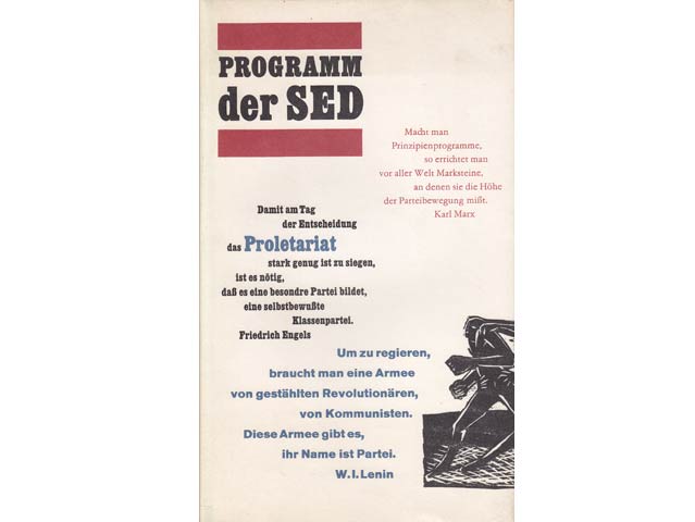 Programm der Sozialistischen Einheitspartei Deutschlands. Einstimmig angenommen auf dem IX. Parteitag der Sozialistischen Einheitspartei Deutschlands. Berlin. 18. bis 22. Mai 1976. Schmuckausgabe von Studenten