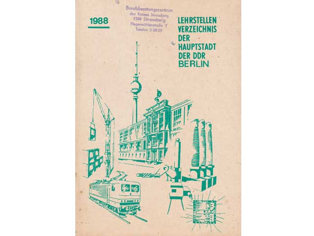 Lehrstellenverzeichnis der Hauptstadt der DDR Berlin 1988