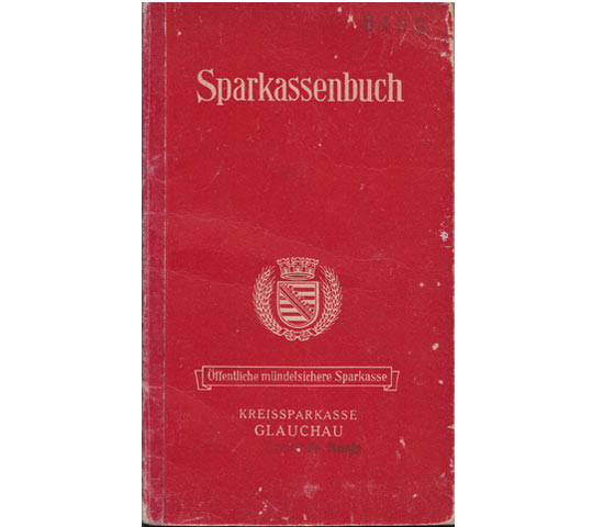 Sparkassenbuch Kreissparkasse Glauchau, Zweigstelle Remse (Mulde)