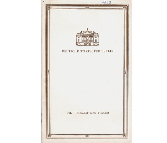 Konvolut "Deutschen Staatsoper Berlin/Programmhefte". 17 Titel. 