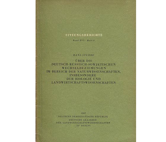 Büchersammlung „Sitzungsberichte der Deutschen Akademie der Landwirtschaftswissenschaften zu Berlin“. 25 Titel. 