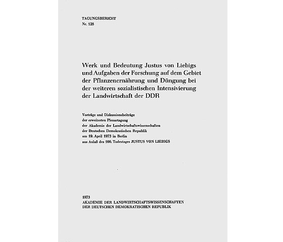 Büchersammlung „Tagungsberichte der Akademie der Landwirtschaftswissenschaften Deutschen Demokratischen Republik“. 3 Hefte. 