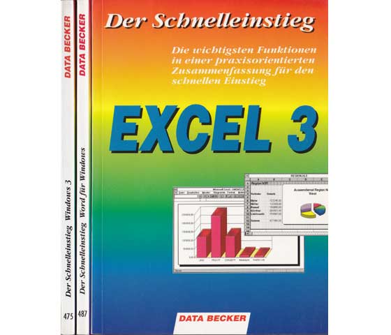 Büchersammlung "Computerprogramme/Schnelleinstieg". 3 Titel. 