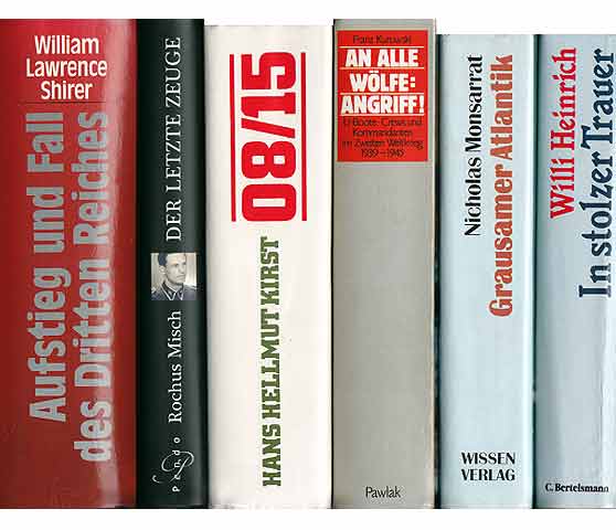 Büchersammlung „Zweiter Weltkrieg/Deutsches Reich/Zeitzeugen“. 14 Titel. 