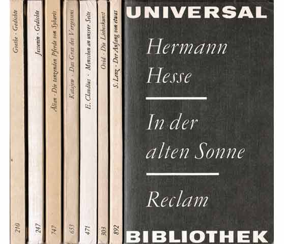 Reclam-Sammlung "Belletristik. 8 Titel. 