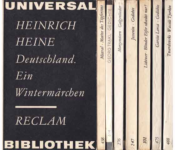 Reclam-Sammlung "Versdichtung". 8 Titel. 