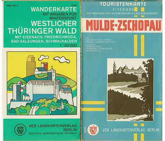 Sammlung „Touristen-/Wanderkarten“. 2 Titel. 