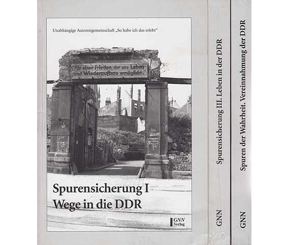 Büchersammlung "DDR-Geschichte/Spurensuche". 4 Titel. 