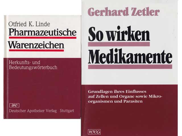 Büchersammlung "Pharmazie/Medikamente". 3 Titel. 