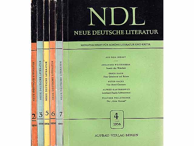 Sammlung „NDL. Neue Deutsche Literatur/1956“. 4 Titel. 