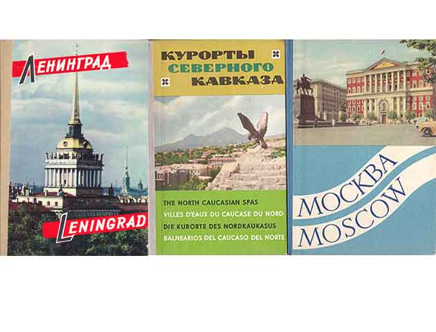 Leporello-Sammlung „Kurorte Nordkaukasus, Moskau, Leningrad. 3 Titel. 