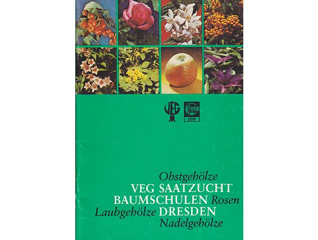Konvolut "Angebotskataloge des VEG Saatzucht - Baumschulen Dresden". 4 Titel. 