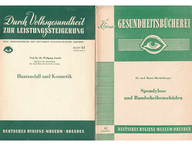 Konvolut "Schriften Deutsches Hygiene-Museum Dresden". 3 Titel. 