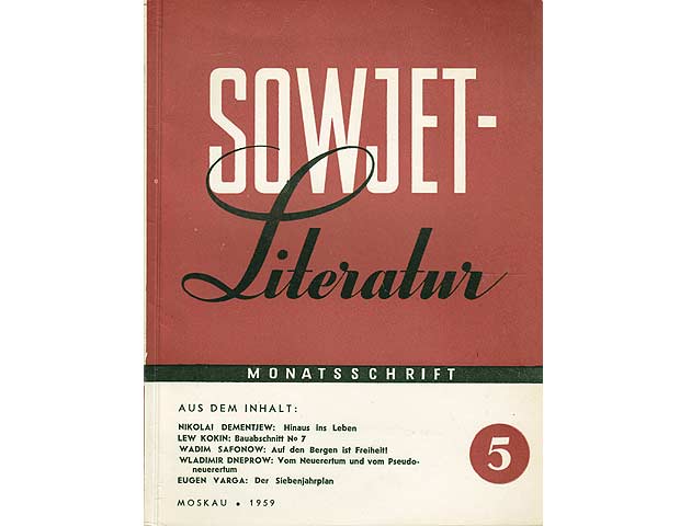 Konvolut "Eugen Varga". 3 Titel. 