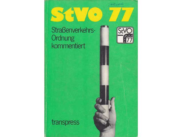 Büchersammlung "Strassenverkehrsrecht der DDR". 2 Titel. 