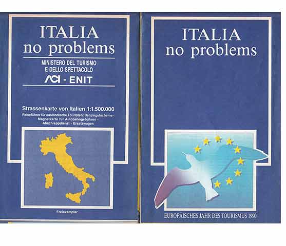 Italia no Problem. Europäisches Jahr des Tourismus 1990. Straßenkarte von Italien 1:1.500.000