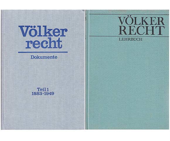 Büchersammlung "Völkerrecht. Lehrbücher und Dokumente". 6 Titel (8 Bücher). 
