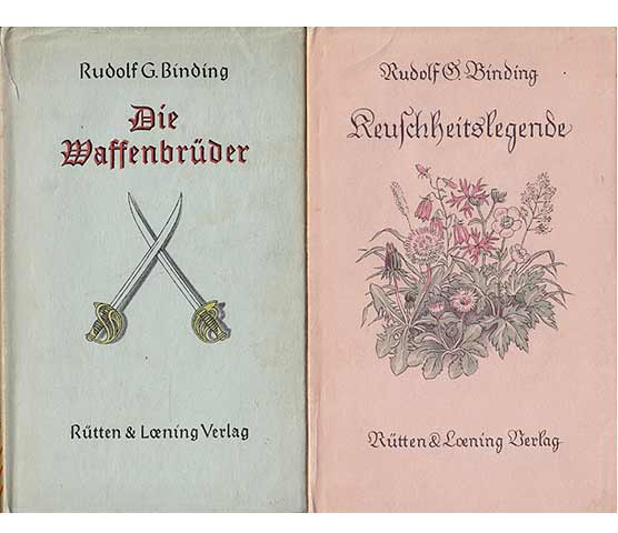Konvolut "Rudolf G. Binding". 4 Titel. 