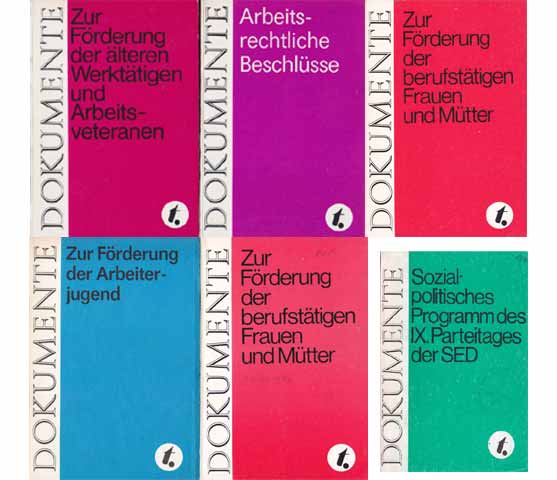 Konvolut "Dokumente zur sozialen Sicherheit der DDR-Bürger". 5 Titel. 