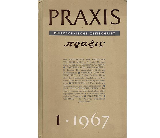 Praxis. Philosophische Zeitschrift. Zagreb. Nr. 1/1967