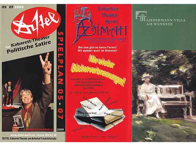 Konvolut „Kultur in Berlin. Flyer-Sammlung“. 5 Titel. 