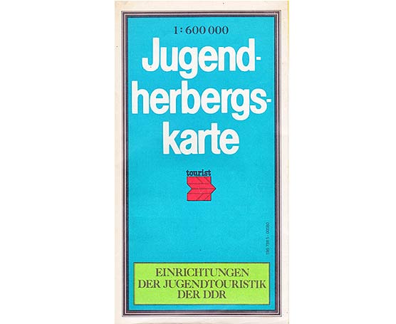 Jugendherbergskarte. 1:600 000. Einrichtungen der Jugendtouristik der DDR. 1. Auflage/1986