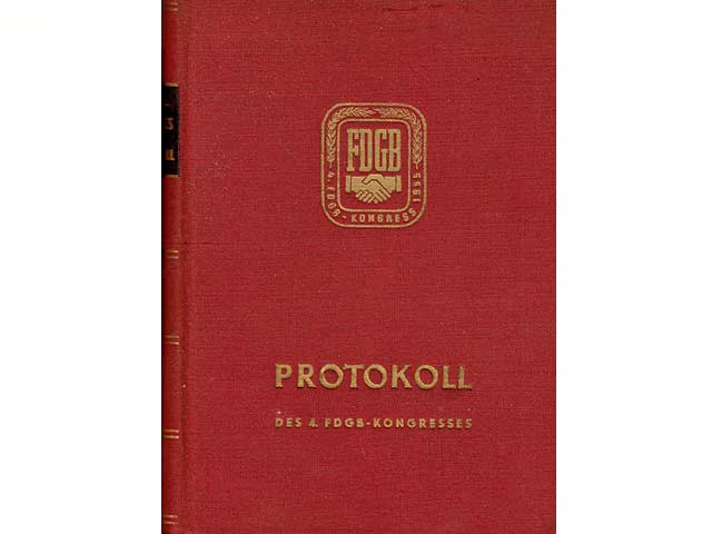 Büchersammlung "Protokolle von FDGB-Kongressen". 3 Titel. 