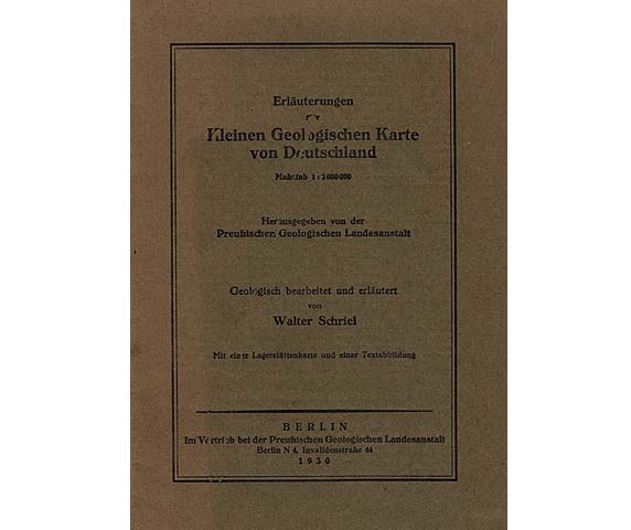 Erläuterungen zur Kleinen Geologischen Karte von Deutschland. Maßstab 1 : 2 000 000