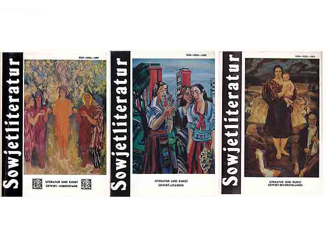 Konvolut “Kunst und Literatur der Sowjetrepubliken“. 3 Titel. 