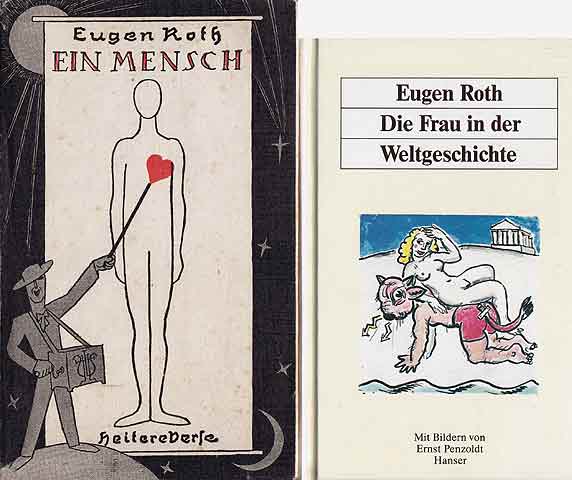 Büchersammlung "Eugen Roth". 3 Titel. 