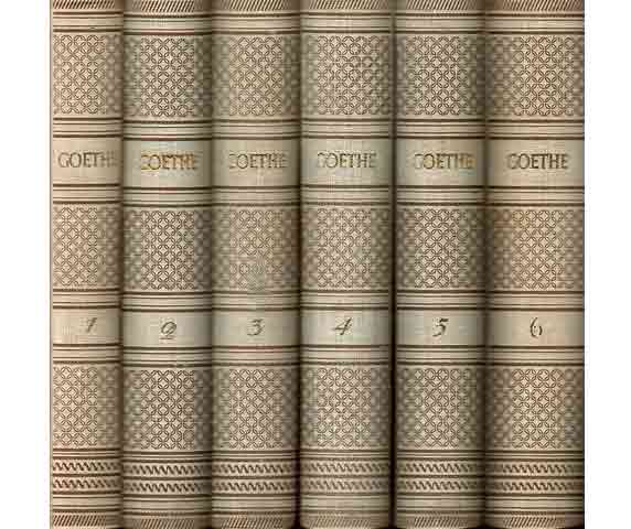 Goethes Werke in Auswahl. Herausgegeben und eingeleitet von Paul Wiegler. Einbandentwurf: Rudolf Sternberg. Erster bis sechster Band