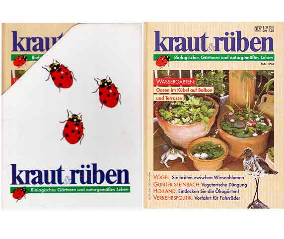 Kraut und Rüben. Biologisches Gärtnern und naturgemäßes Leben. Hefte Mai bis Dezember/1994 und Januar bis April/1995. 12 Hefte im Schuber