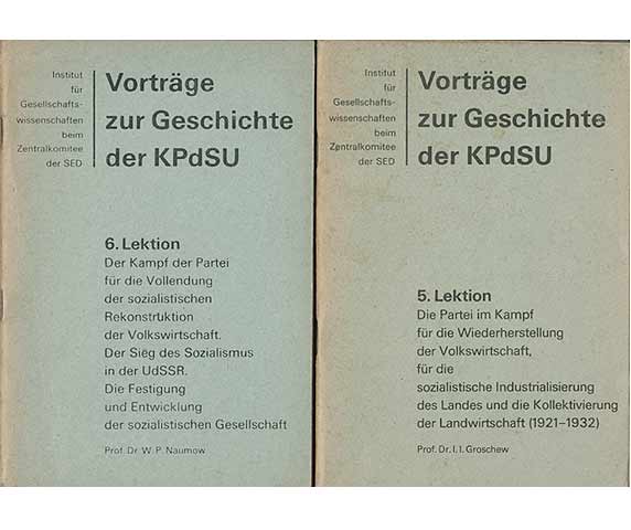 Konvolut "Vorträge zur Geschichte der KPdSU". 2 Titel. 