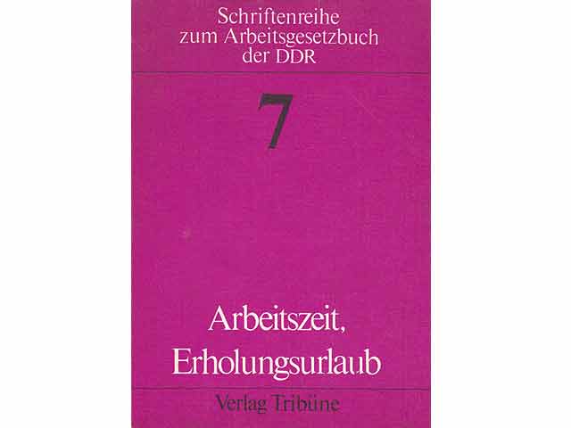Konvolut "Schriftenreihen zum Arbeitsrecht der DDR". 8 Titel. 