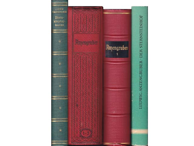 Büchersammlung "Ludwig Anzengruber". 6 Titel. 