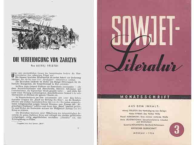 Konvolut "Alexej Tolstoi". 4 Titel. 