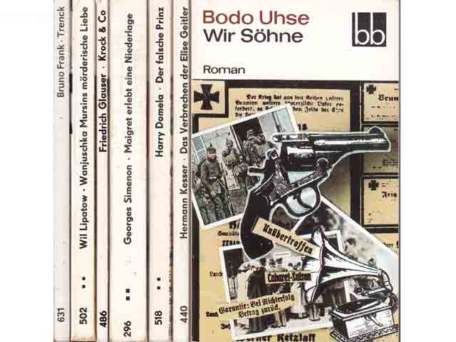 bb-Taschenbücher-Sammlung "Krieg, Kriminalität". 7 Titel. 