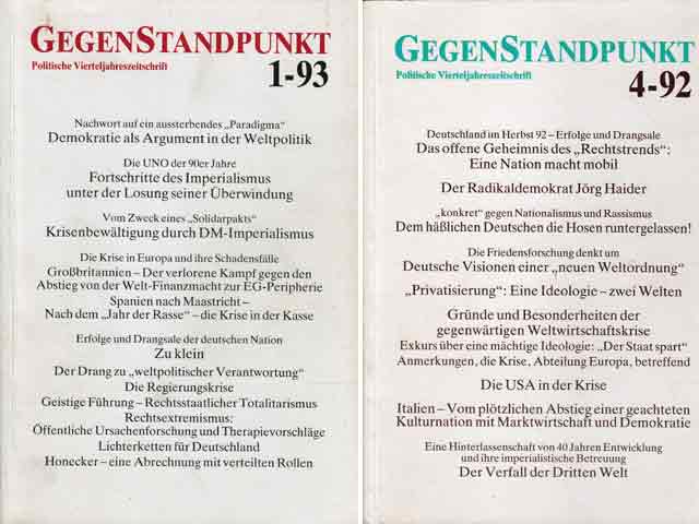 Sammlung „GegenStandpunkt. Politische Vierteljahreshefte“. 3 Titel. 