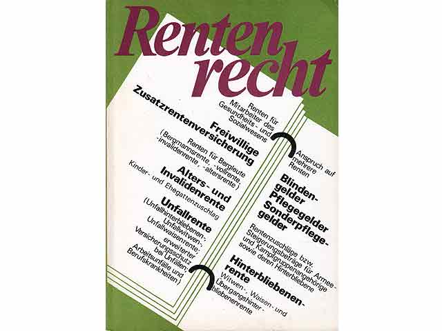 Rentenrecht. Textausgabe mit Anmerkungen und Sachregister. Hrsg. vom Staatssekretariat für Arbeit u. Löhne. Zusammengestellt und bearbeitet von Heinz Weisse u. Werner Zehn. 5., bearbeitete Auflage