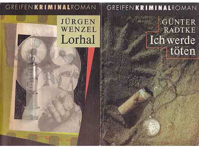 Konvolut "Greifen-Kriminalromane / Schreibweise auch Kriminal-Romane". 8 Titel. 