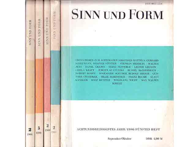 Konvolut „Sinn und Form. Beiträge zur Literatur“. 5 Titel. 